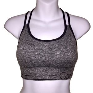 CALVIN KLEIN PERFORMANCE black and gray sports bra